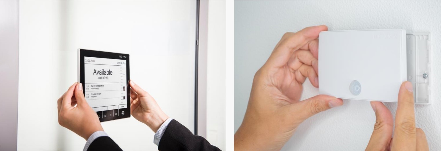 Установка панелей, сенсоров и датчиков ROOMZ в пространстве офиса